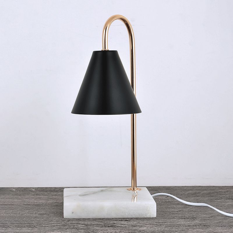 Postmodern Style Cone Shape Table Light Metal 1 Light Nightstand Lamps for Bedside