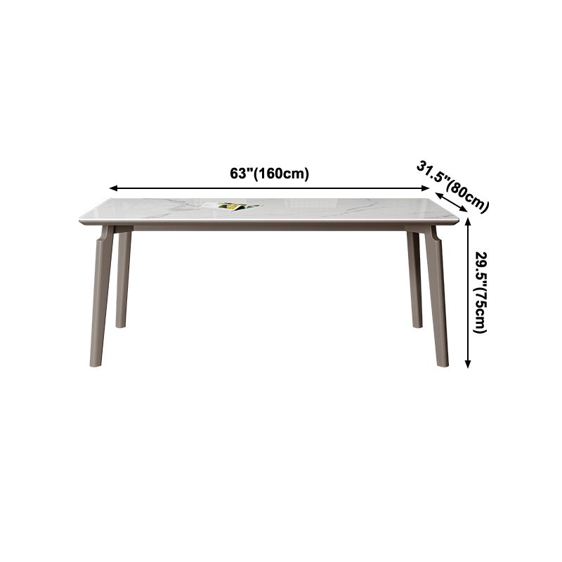 Mesa de comedor rectangular de mediados de siglo Muebles para el comedor de piedra muebles para el hogar