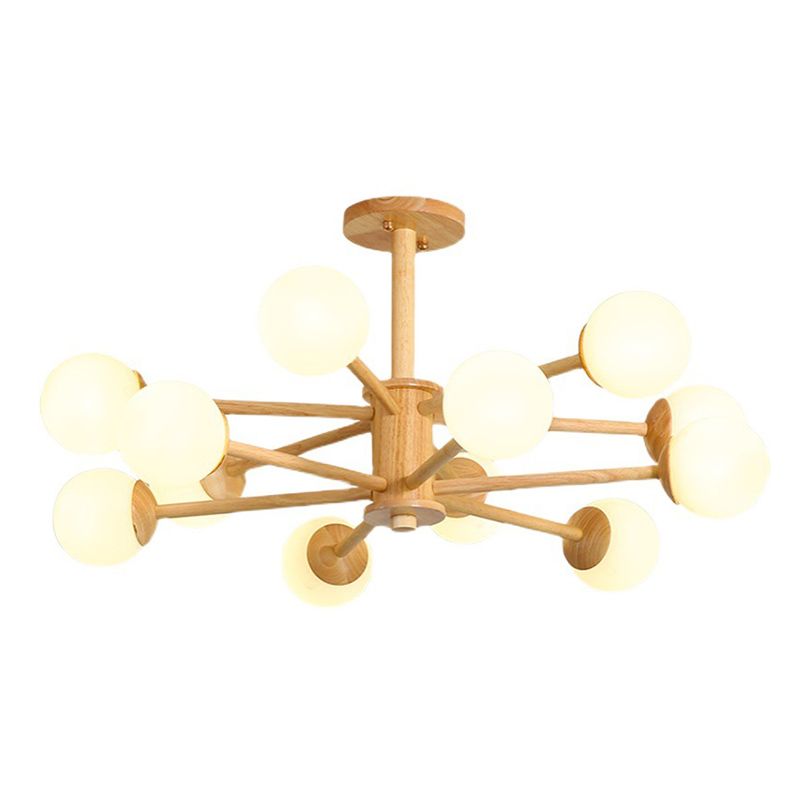 Sfera moderna Sfera lampadario lampadario Lampade a sospensione in legno Luci a sospensione per soggiorno
