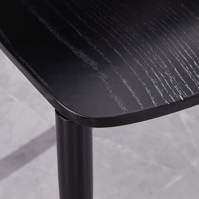 Silla lateral de comedor con respaldo abierto de estilo industrial, sillas laterales de madera sin brazos con patas