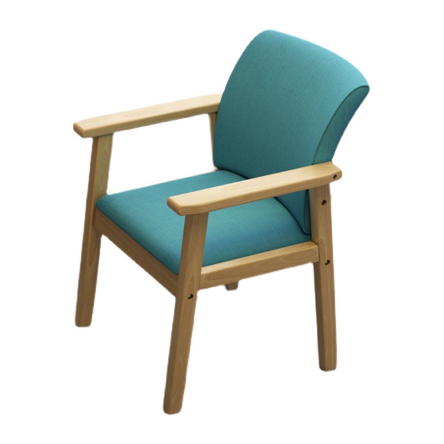 Silla de comedor sólida moderna, sillones laterales con patas de madera para cocina