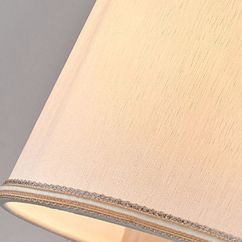 Modernist Wall Sconce Tapered Wall Light Fixture with Fabric Shade for Bedroom