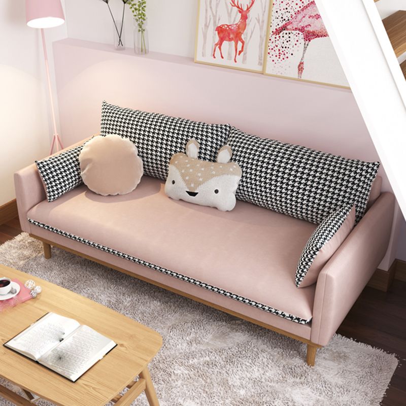Sofá sofá moderno de cuero moderno de 30 "W de brazo cuadrado para sala de estar