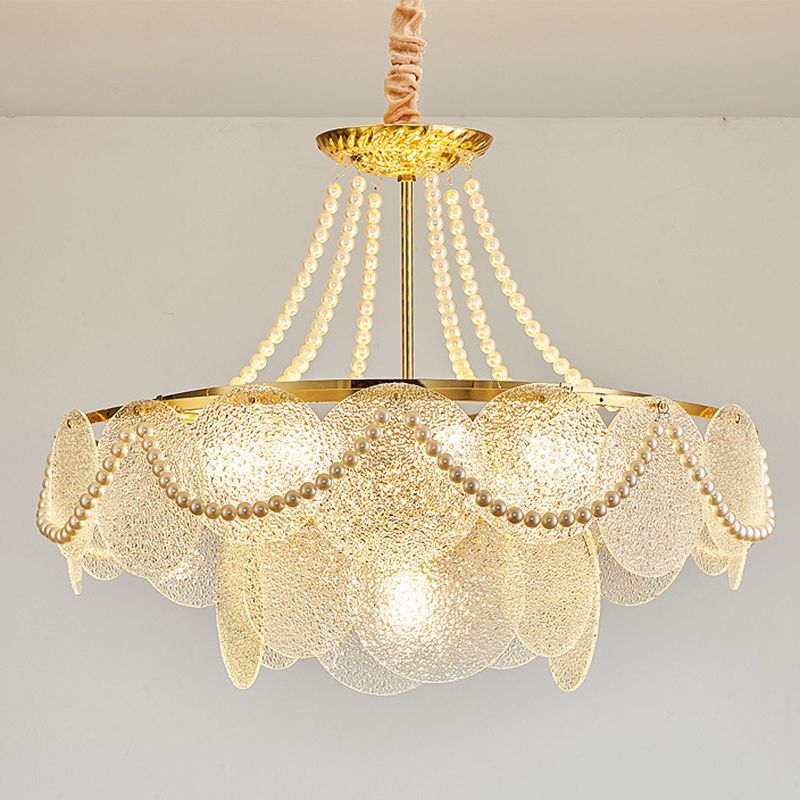 Glass Drum Flush Light Fixtures Modern Flush Mount Ceiling Lights for Living Room