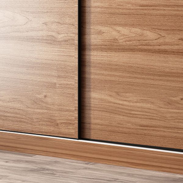 Bedroom Wooden Storage Cabinet Traditional Sliding Doors Wardrobe Armoire