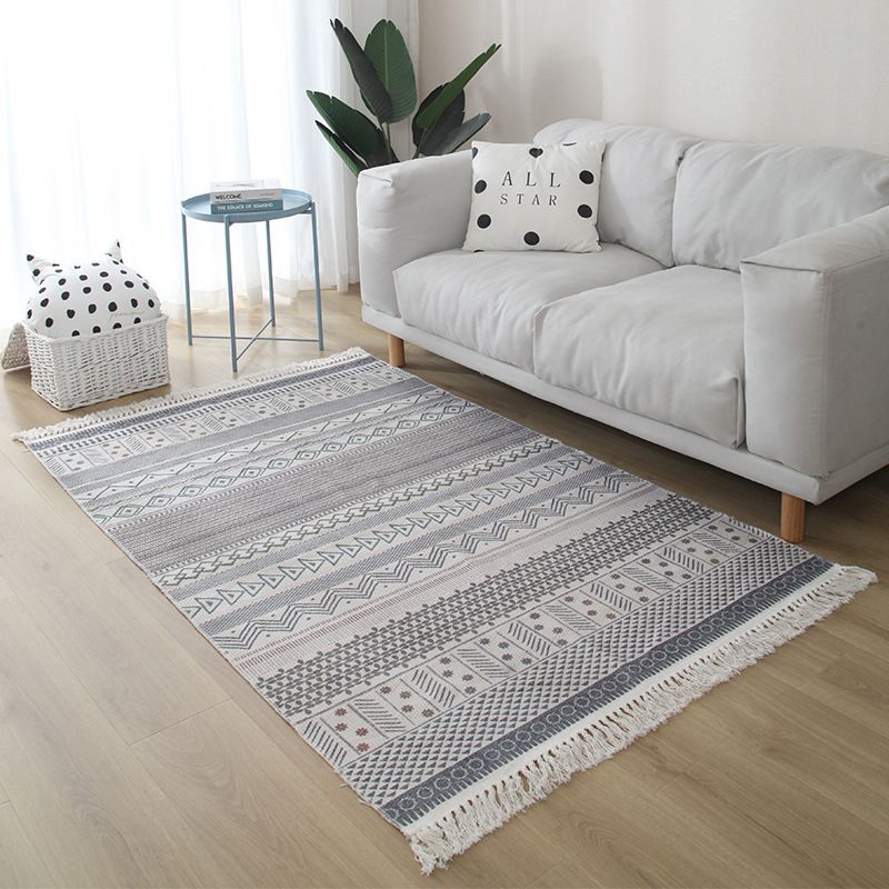 Vintage Ameicana Muster Teppich Funky Baumwollmischung Teppich Teppich für Wohnzimmer