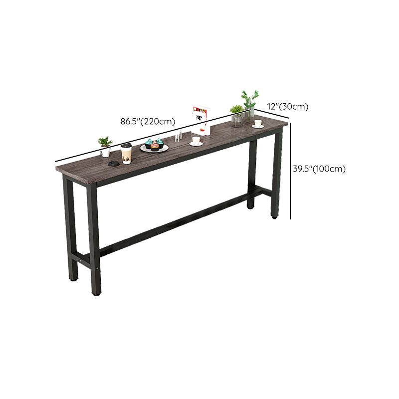 Rectangle Counter Height Pub Set 1/3/4 Pcs Metal Frame Bar Table and Backless Stools