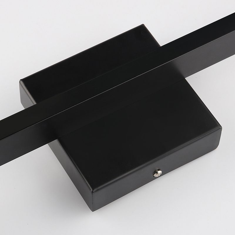 1-licht lineaire wandwandeling moderne eenvoudige stijl spiegelmuurverlichting in zwart