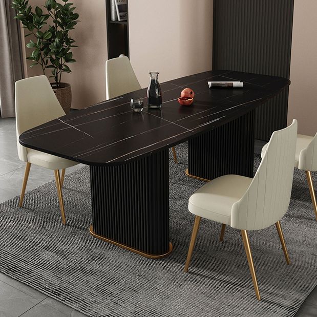 Metall moderner Rechteck Esstisch Sintersteintisch für Küche und Esszimmer