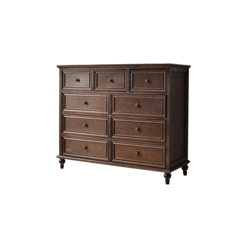 Solid Wood Storage Chest Dresser Traditional Chest with Drawers