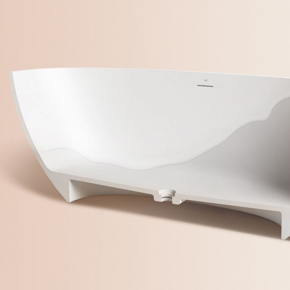 Antique Finish Oval Soaking Bath Stand Alone Modern Bath Tub