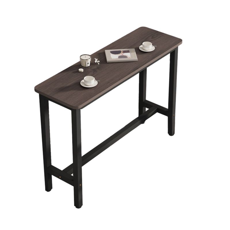 Modern Rectangle Wood Bar Table 2/3/4/5 Pieces Bar Table Set for Cafe