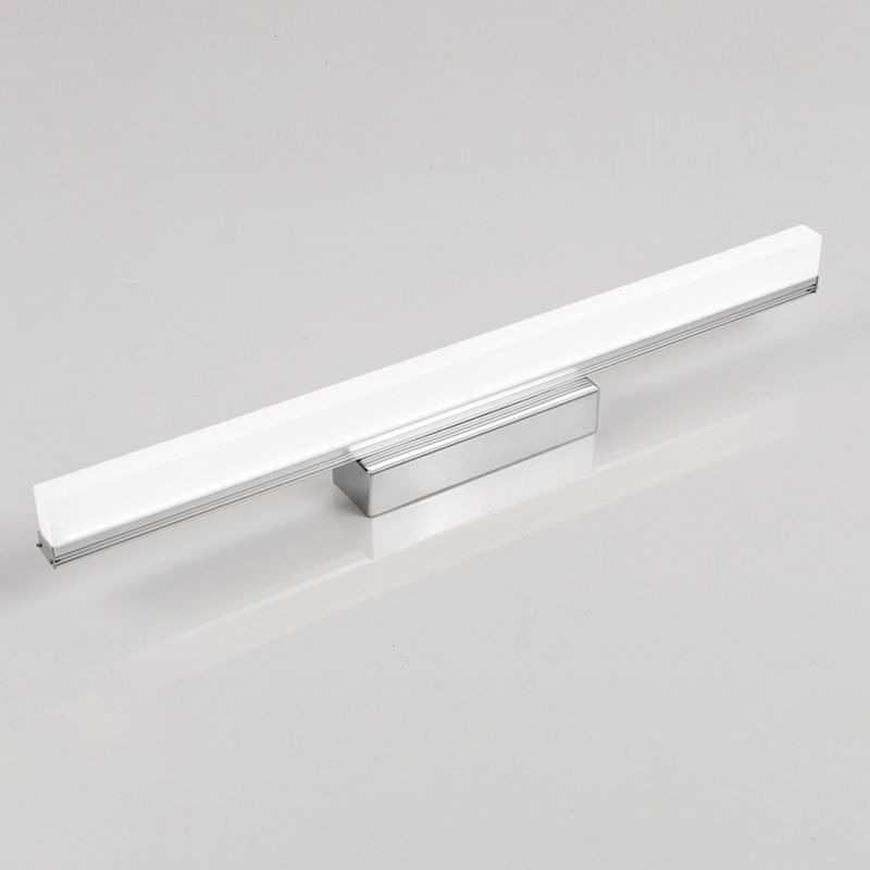 Linear Vanity Mirror Light Modern Style LED Acrylic Sconce Light Fixture with Stainless Steel Base