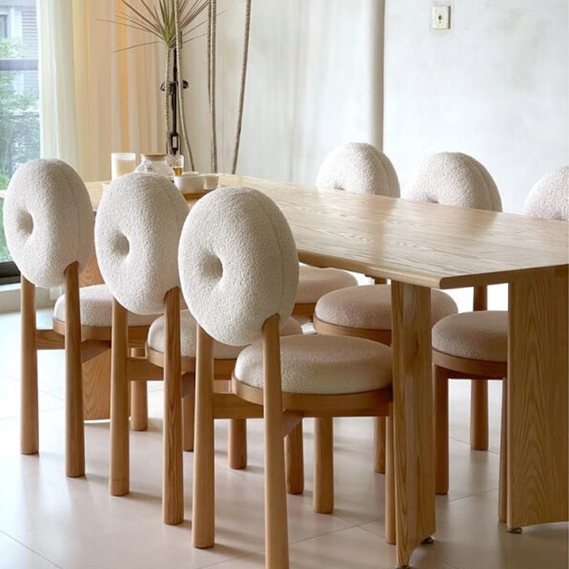 Contemporary Upholstered Dining Room Solid Wood Armless Dining Chair