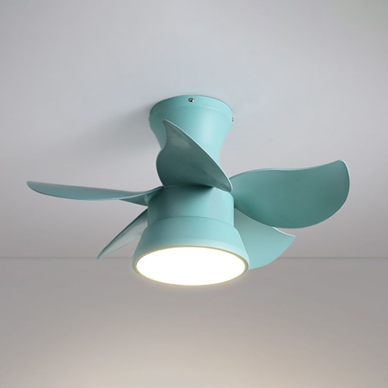 Metal Ceiling Fan Light Modern Style 1 Light Ceiling Fan Light for Children's Room