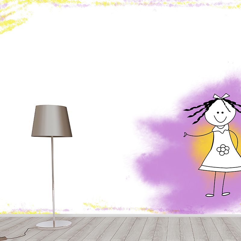Illustration Mildew Resistant Mural Wallpaper Figure Illustration Indoor Wall Mural
