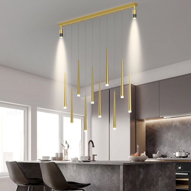 Metaal minimalisme plafondlamp 1-licht LED hanglampverlichtingsarmatuur voor eetkamer