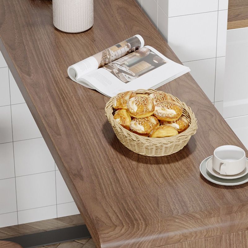 Indoor Contemporary Bar Dining Table Rectangle Wood Counter Table