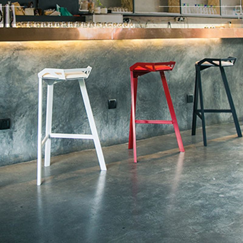 Industrial Style Metal Barstool Low Back Counter Bar Stool for Kitchen