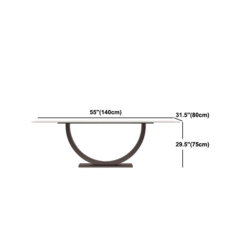 Modern Rectangle Sintered Stone Dining Table Set 1/2/4/5/7 Pieces Dining Set
