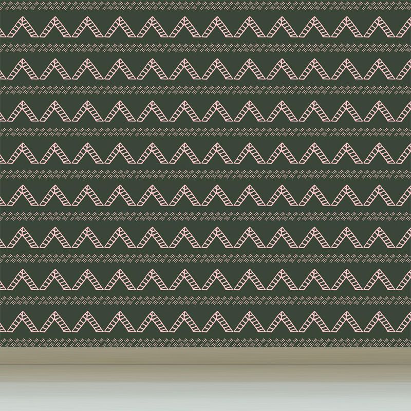 Fresh Abstract Pattern Mural Wallpaper Contemporary Non-Woven Material Wall Covering