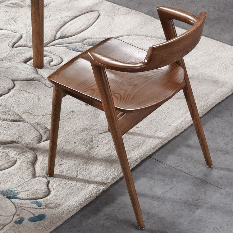 Solid Wood Dining Arm Chair Traditional Dining Accent Chair for Home
