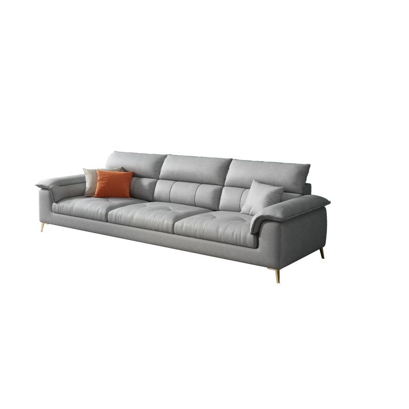 Dark Gray Cushion Back Contemporary Stain-Resistant Storage Sofa