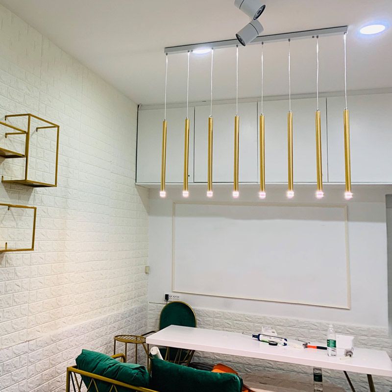 Minimalisme LED cylindrique Light Light moderne style Long Strip Éclairage de bande avec abat-jour en cristal