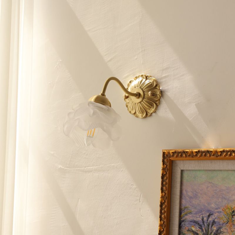 Modern Style Flower Shaped Wall Light Sconces Metal 1 Light Wall Lighting