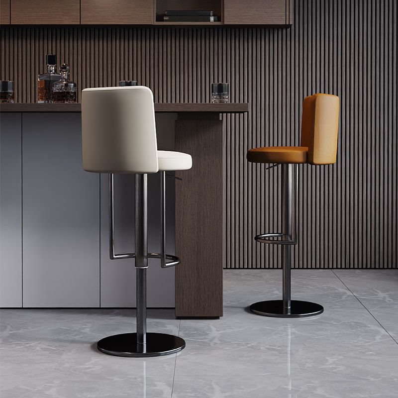 Industrial Adjustable Bar Stool Low Back Counter Bar Stool for Home