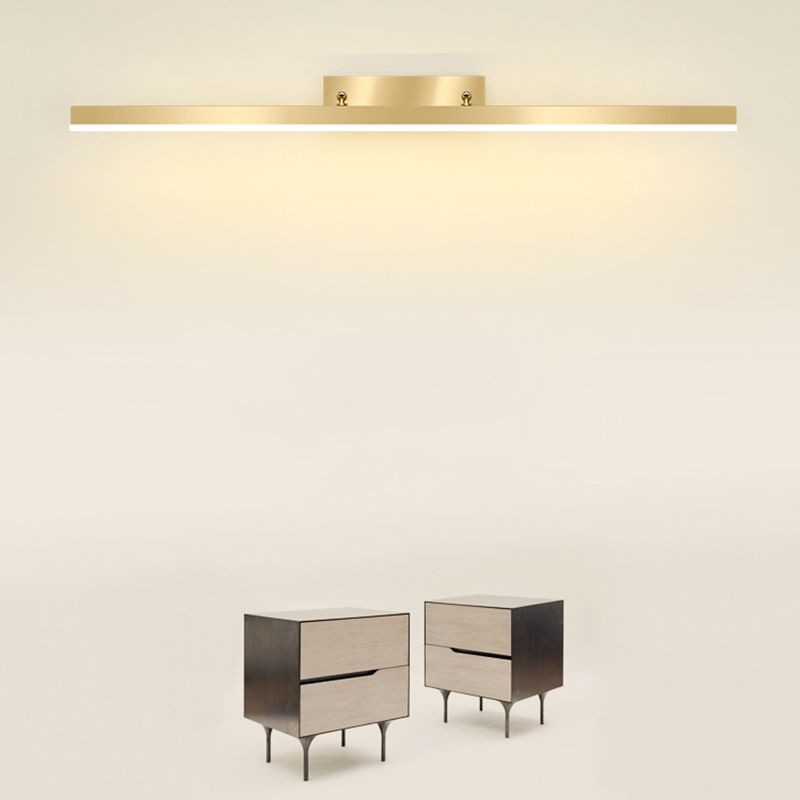 Light Luxury Style Metal Vanity Mirror Light Rectangle Led Vanity Lamp for Shower Room