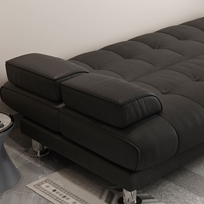 33.46" Wide Sofa Faux Leather Convertible Sofa with Biscuit Back