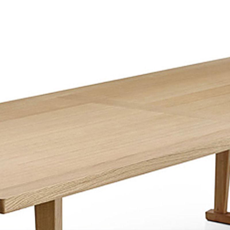Mesa moderna de madera sólida para mesa de comedor rectangular de restaurantes con base de caballete