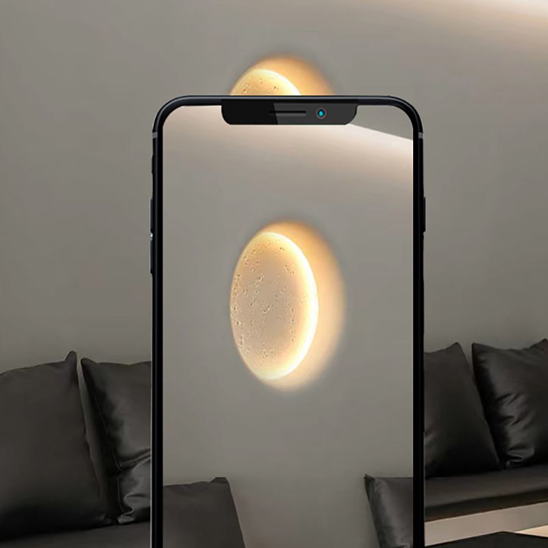 Simple Round Wall Lamps Stone Wall Light Fixtures for Living Room