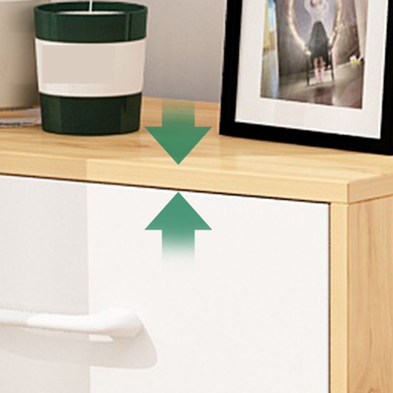 Contemporary Rectangle Gloss Finish with Drawer Chest,18.9" L