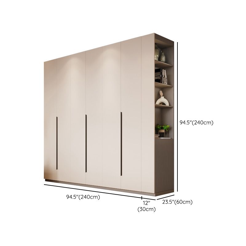 Modern Wood Wardrobe Armoire Freestanding Soft Close Doors Wardrobe Cabinet