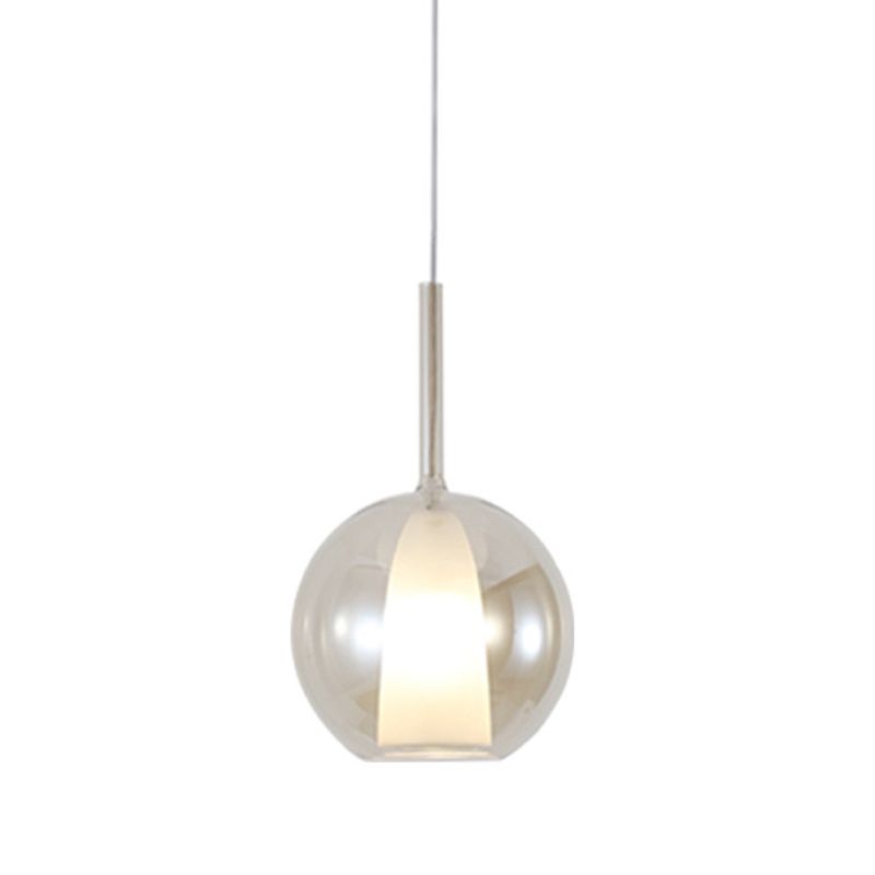 Pendante de style moderne 1 lumière minimalisme Verre Lumière suspendue pour la salle à manger