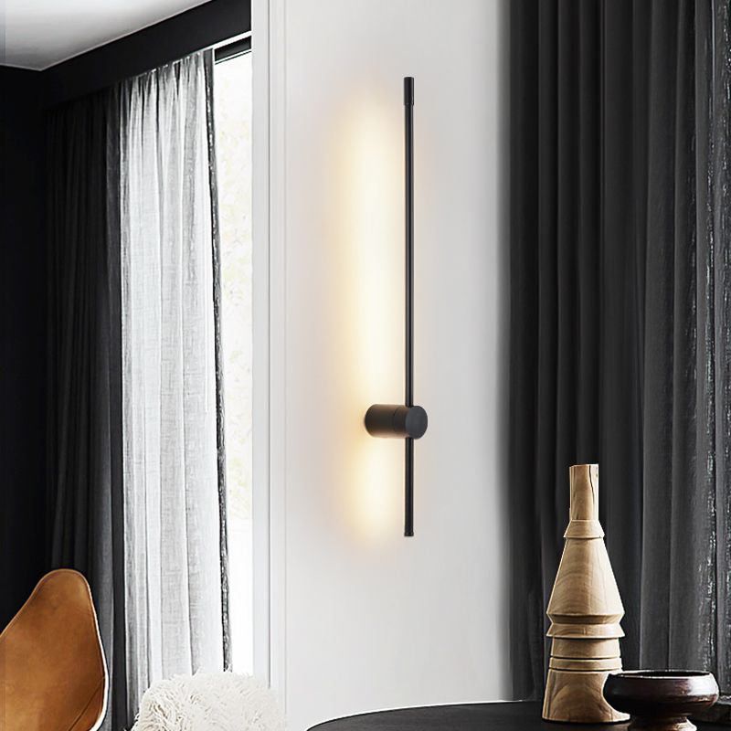Minimalist Metal Wall Light Straight Shape LED Wall Sconce for Bedroom