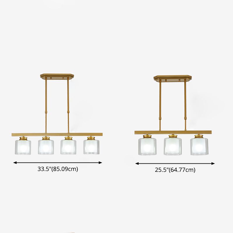 4 Éclairage pendentif à cylindre léger