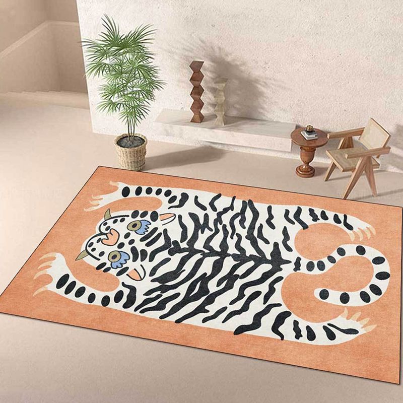 Individuality Animal Print Rug Decorative Modern Indoor Carpet Polyester Friendly Washable Carpet for Living Room
