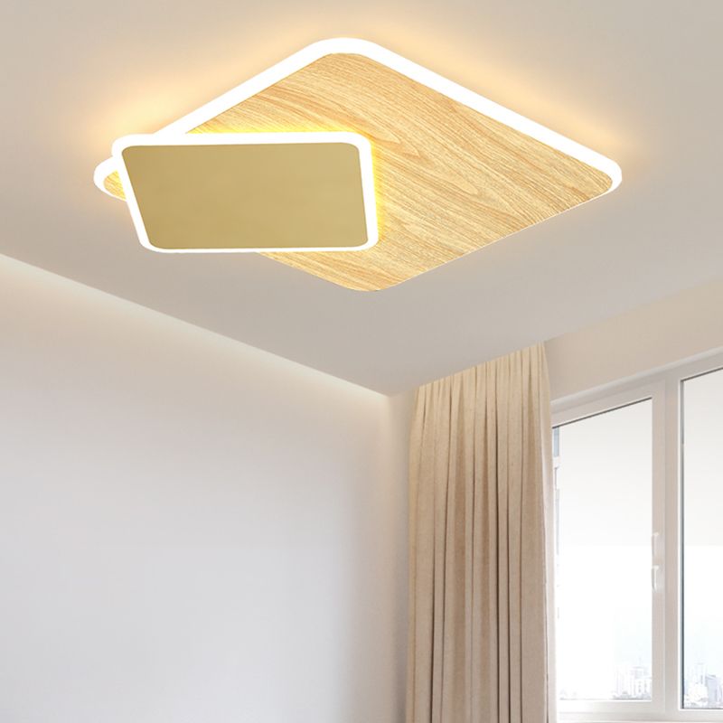 Modern Metal Flush Mount Geometric Shape Ceiling Light with Acrylic Shade for Passage