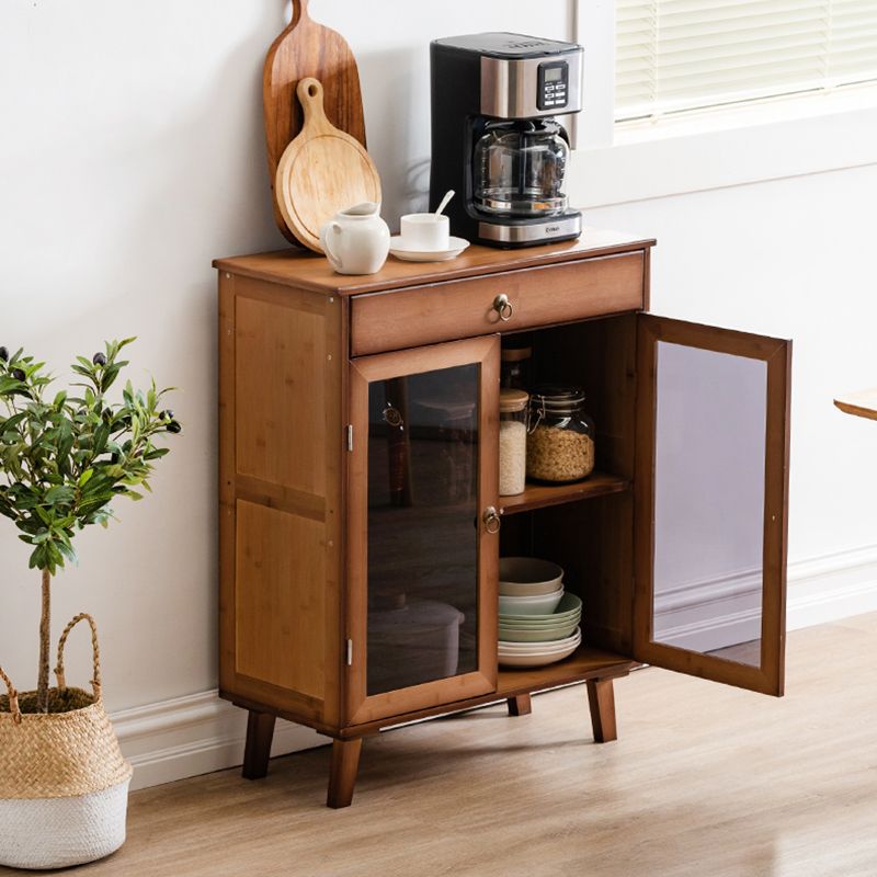 Contemporary Rectangle Storage Cabinet Solid Wood Accent Cabinet