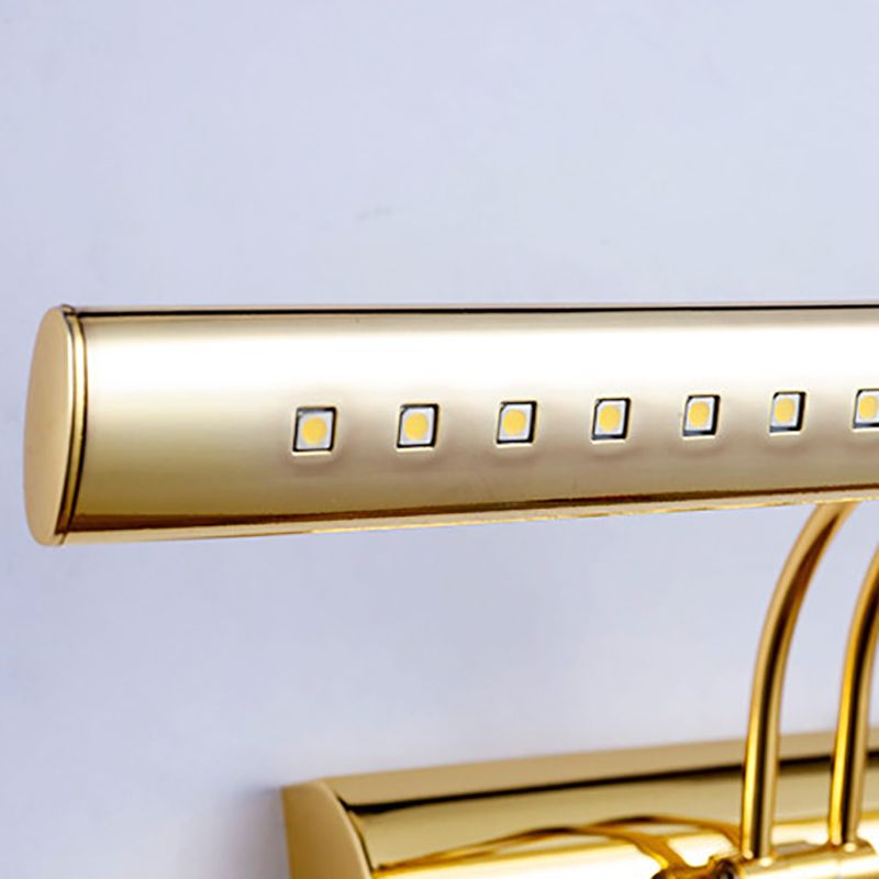 Aplicación de baño giratoria de baño posmoderna de acero inoxidable tocador LED de pared de la pared de la pared