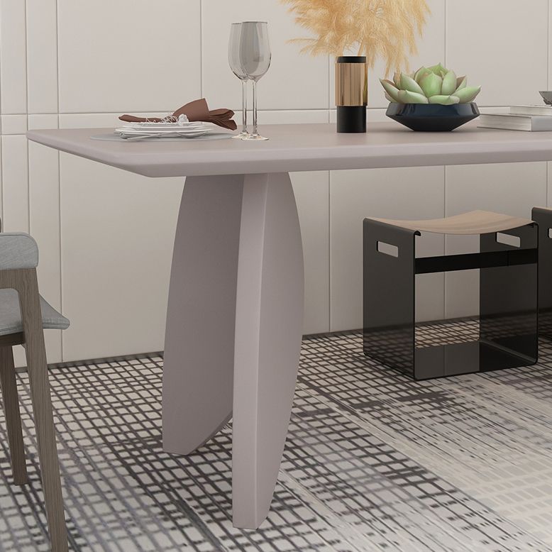 Mesa moderna de madera maciza para restaurante, mesa de comedor rectangular con 4 patas