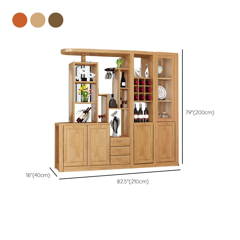 Contemporary Solid Wood 3-drawer Accent Cabinet with Door and Shelves