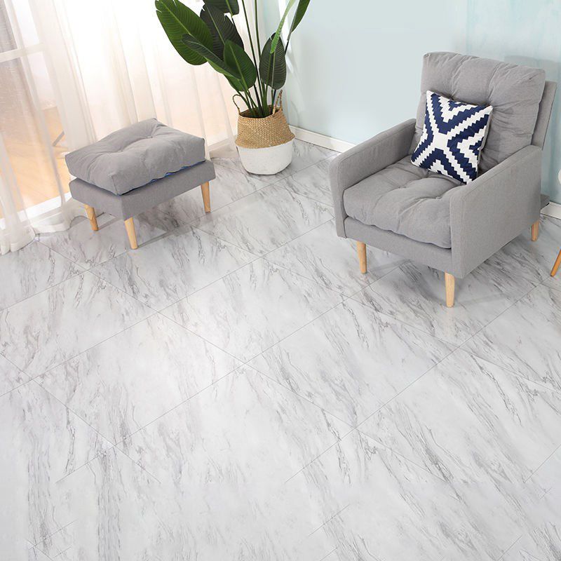 Home Indoor Vinyl Floor Peel and Stick Marble Print Square PVC Flooring