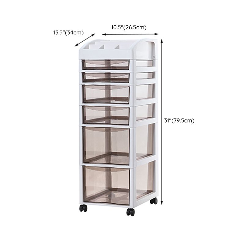 Vertical Transparent File Cabinet Modern Plastic Drawers Filing Cabinet