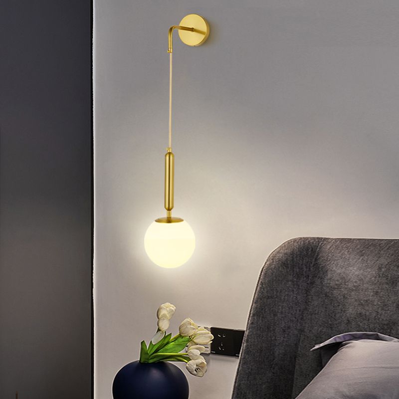 Glass Ball Wall Sconces Modern Style 1 Light Wall Mounted Lamps