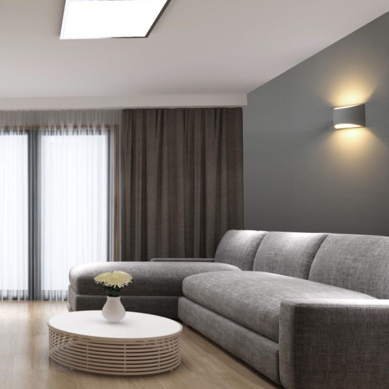 Halbzylinderform Wandbeleuchtung moderner Stil 2 Lichter Metallwand in Weiß montiert