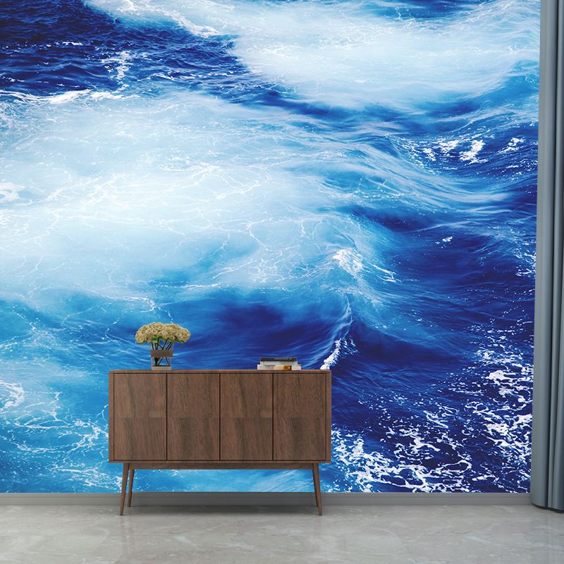 Sea Wall Mural Decal Moisture Resistant Modern Wallpaper for Sitting Room